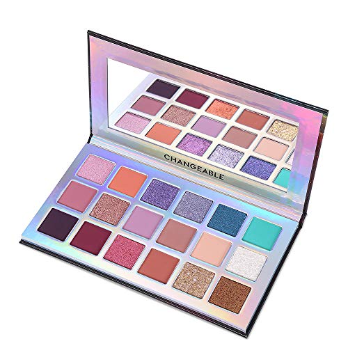 Ucanbe 18 Colors Eyeshadow Makeup Palette, Bubble Nebula Changeable Eye Shadow with Matte, Shimmer and Glitter, High Pigmentation, Easy to Blend, Waterproof for Beginner and Professional Makeup