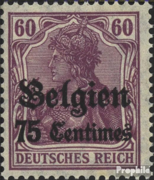 Prophila Collection Allemand. Poste Pays dans Belgique 6b za, avec Zwischenraum 1,2mm Neuf avec Gomme Originale ** MNH 1914 Allemagne (Timbres pour Les collectionneurs)