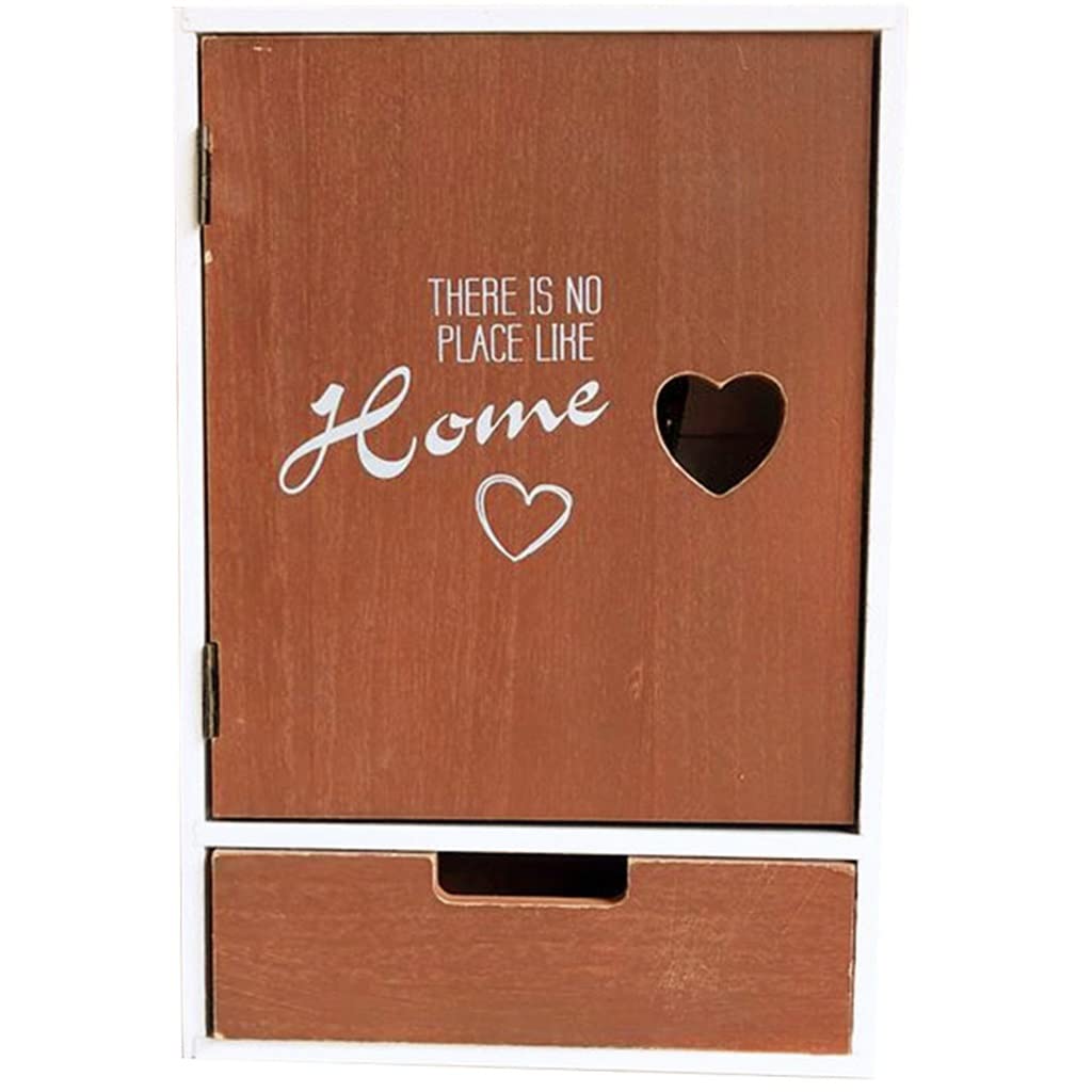 Kfgisd Brown White Wall-Mounted Partition Storage Key Management ，Key Box