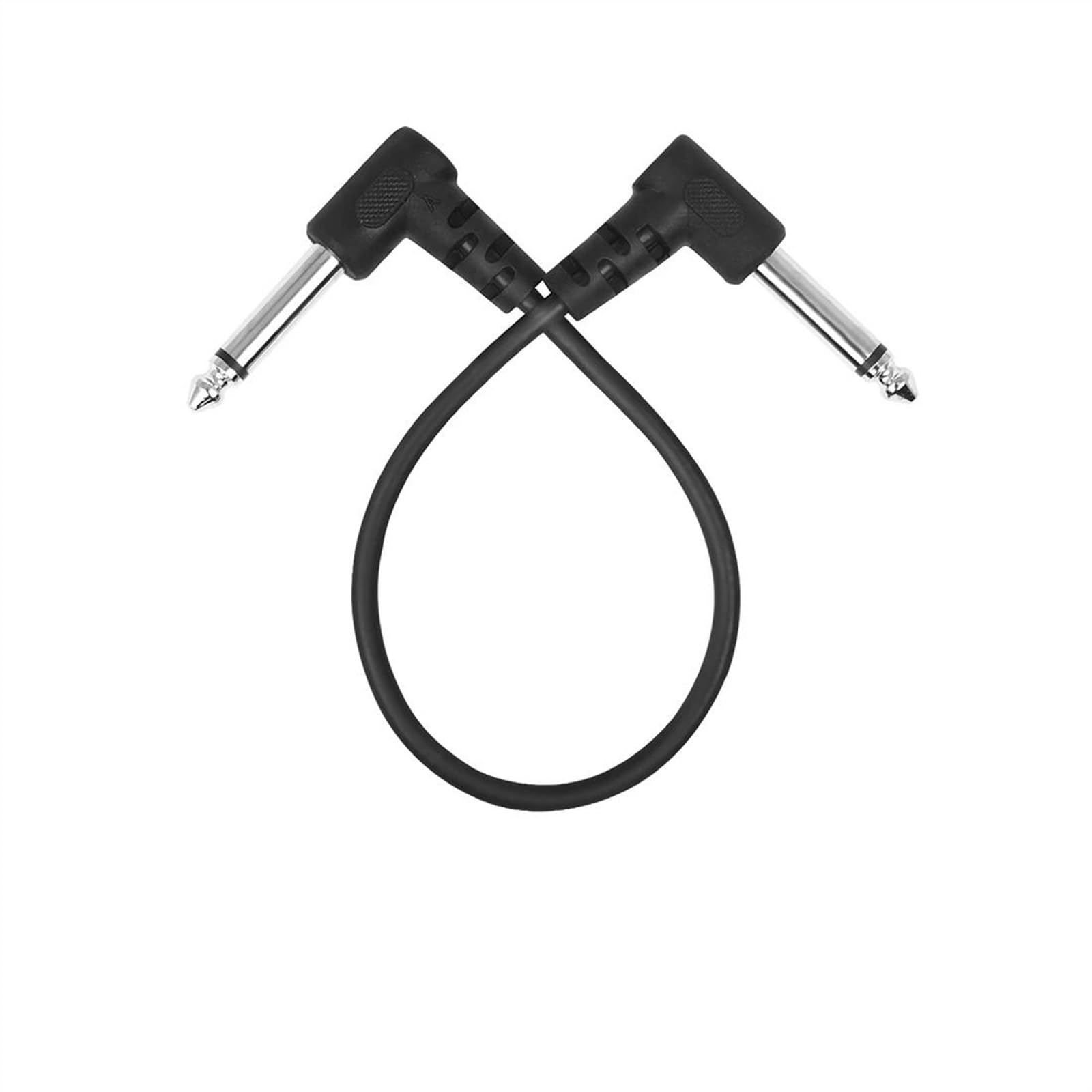 TSTS Cavo Strumento per Chitarra 10 pezzi Cavo di collegamento per effetti per chitarra universale da 6,35 mm Cavo a basso rumore nero Accessori per chitarra elettrica(50)