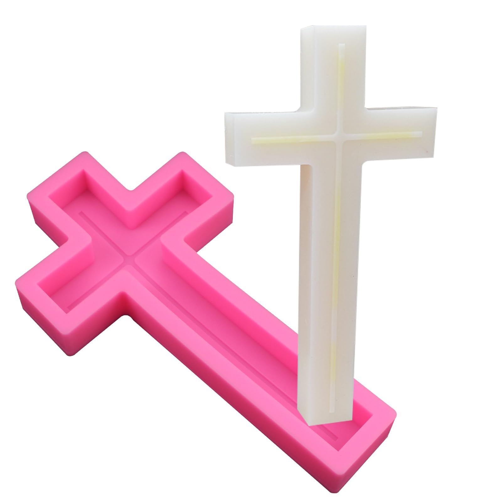 Silikonform für Kerzen, 33 cm, super großes Kreuz, Silikonform, 3D-Kreuzkerzenherstellung, große Harzgussform für Kerzen, Wachs, Schokolade, Anhänger, Kunstharz, Handwerk