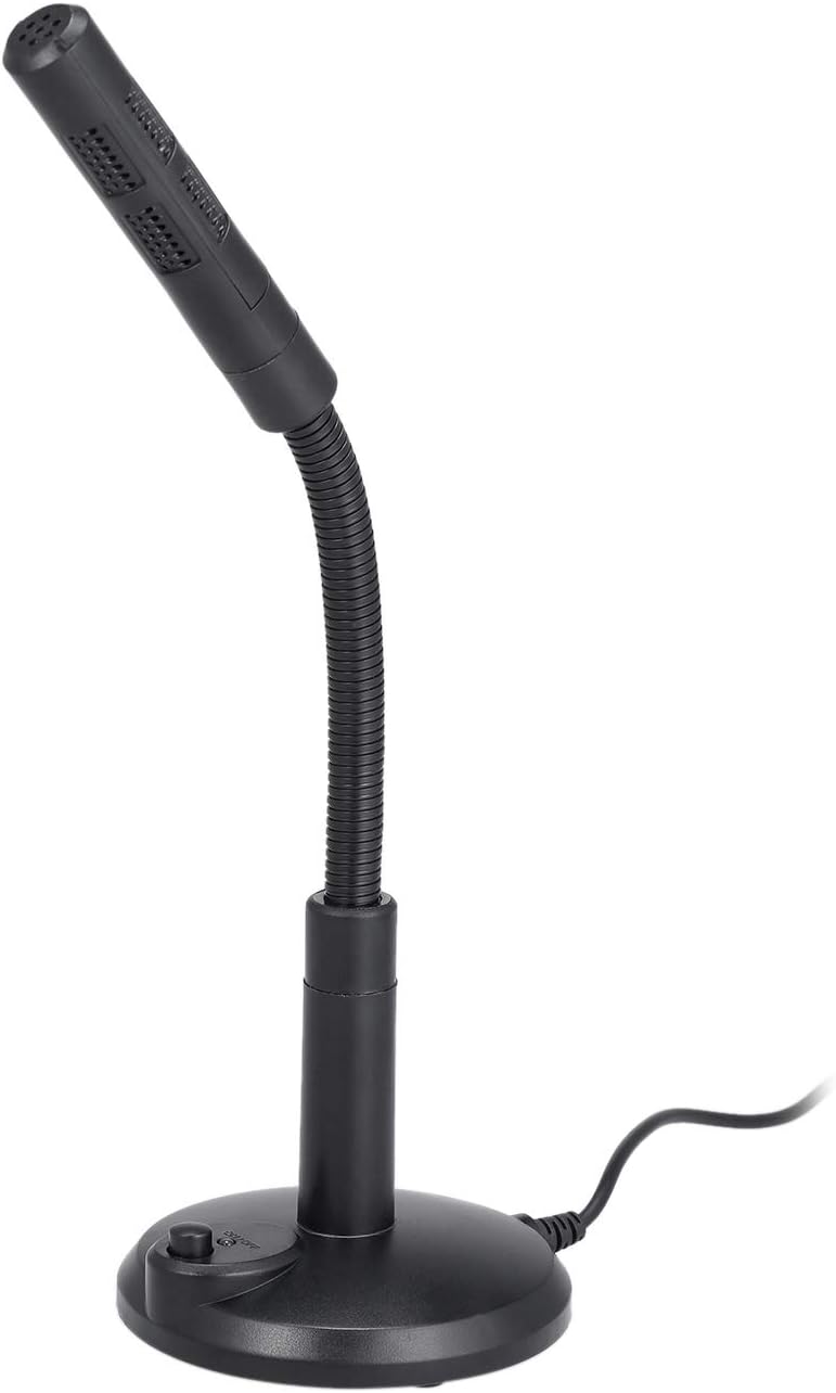 USB Desktop Microphone Plug &Play Omnidirectional PC Laptop Computer Mic for Computer Gaming Chatting Singing Meeting