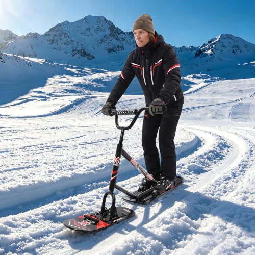 HUASSION Dual-Ski Snow Scooter Sled