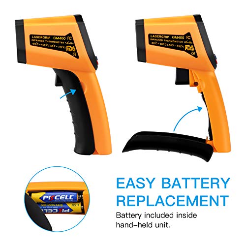 Kitchen Infrared Thermometer, -50°C To 400°C(-58°F To 752°F) Digital Laser Infrared Thermometer Gun With Lcd Display #TOP4