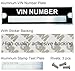 Trailer VIN ID Plate Data TAG Blank Model Identification VIN Serial Number, Model, Date of MFG and GVWR, Tailgating id Plate for Cargo Carriers Trucks Boats (1 PC., VIN Number, 3.74x0.98)