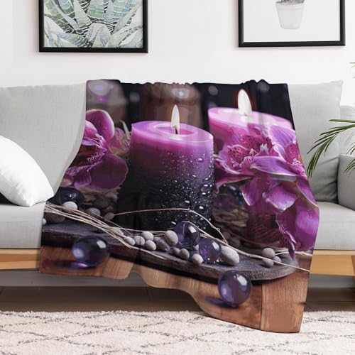 Plaid flanelle violette pour une ambiance douce à la maison