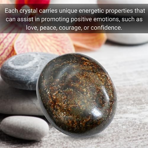 Image of Crystal Heaven Certified Garnet Crystal Palm Pebbles Stones For Anxiety Stress Relief Massage - Aaa Grade Original Healing Gemstone Agate Palm Stone For Yoga Meditation Spiritual Reiki Feng Shui