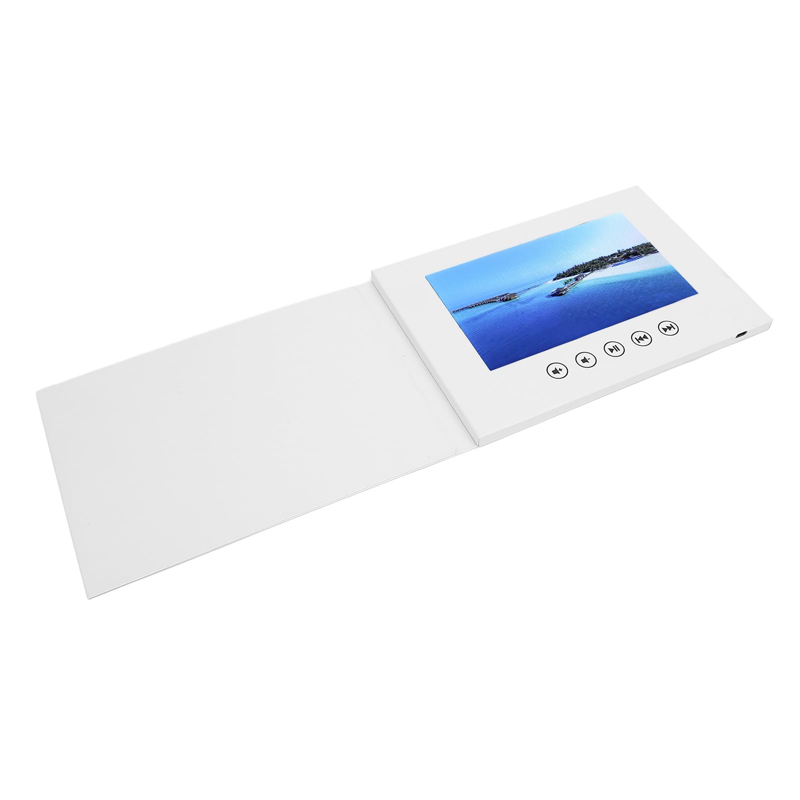 Tarjeta de Felicitación de Video, Libro de Videos Electrónicos de 720p HD con Pantalla LCD, Folleto de Video Integrado en Memoria de 128 M, Personaliza Tu Propio álbum de Video (5 Pulgadas)
