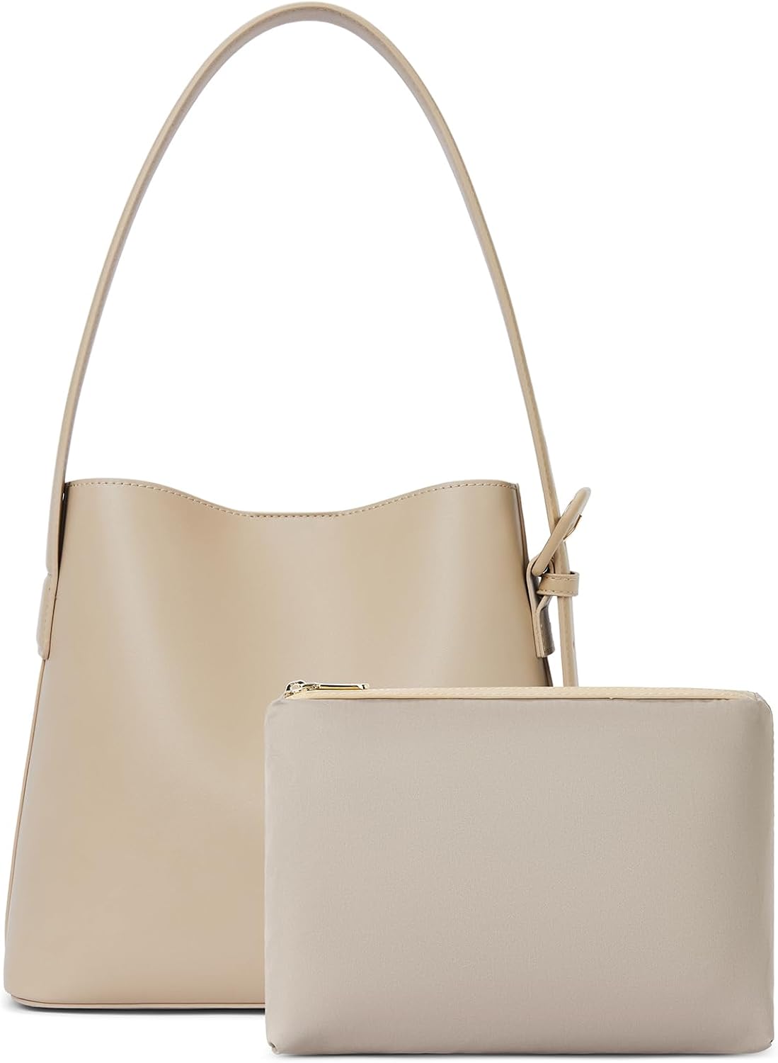 BOSTANTEN Bucket Bag Vegan Leather Shoulder Purses for Women Trendy Adjustable Strap - Image 3