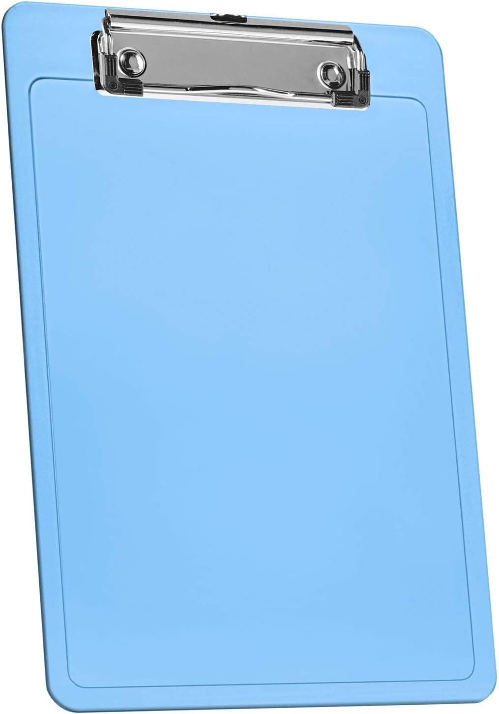 Acrimet Clipboard Memo Size A5 (9 1/4” x 6 5/16”) Low Profile Clip (Plastic) (Clear Blue Color) (6 Pack)
