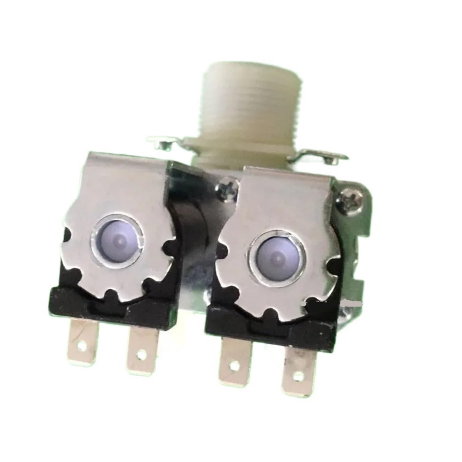 HIZON 0.02-0.8mpa One In Two Out Normally Closed Water Inlet Solenoid Valve DC 12V 24V AC 110V 220V Flow Switch For Washing Machines(110V)