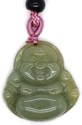 Type A Certified Jadeite Jade Necklace Pendant Budai Series medium