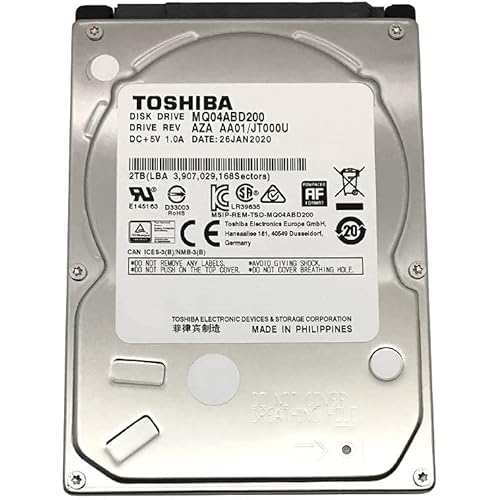 Toshiba 2TB 5400RPM 128MB Cache SATA 6.0Gb/s 2.5inch PS4 Gaming Hard Drive - 3 Year Warranty (Renewed)