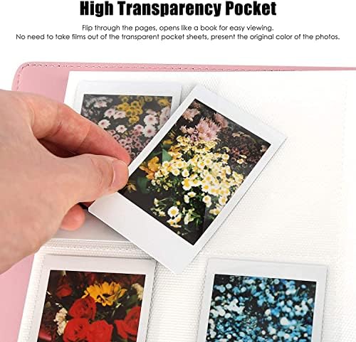 256 Pockets Mini Photo Album with Camera Case for Instax Mini 11 Camera (Pink)