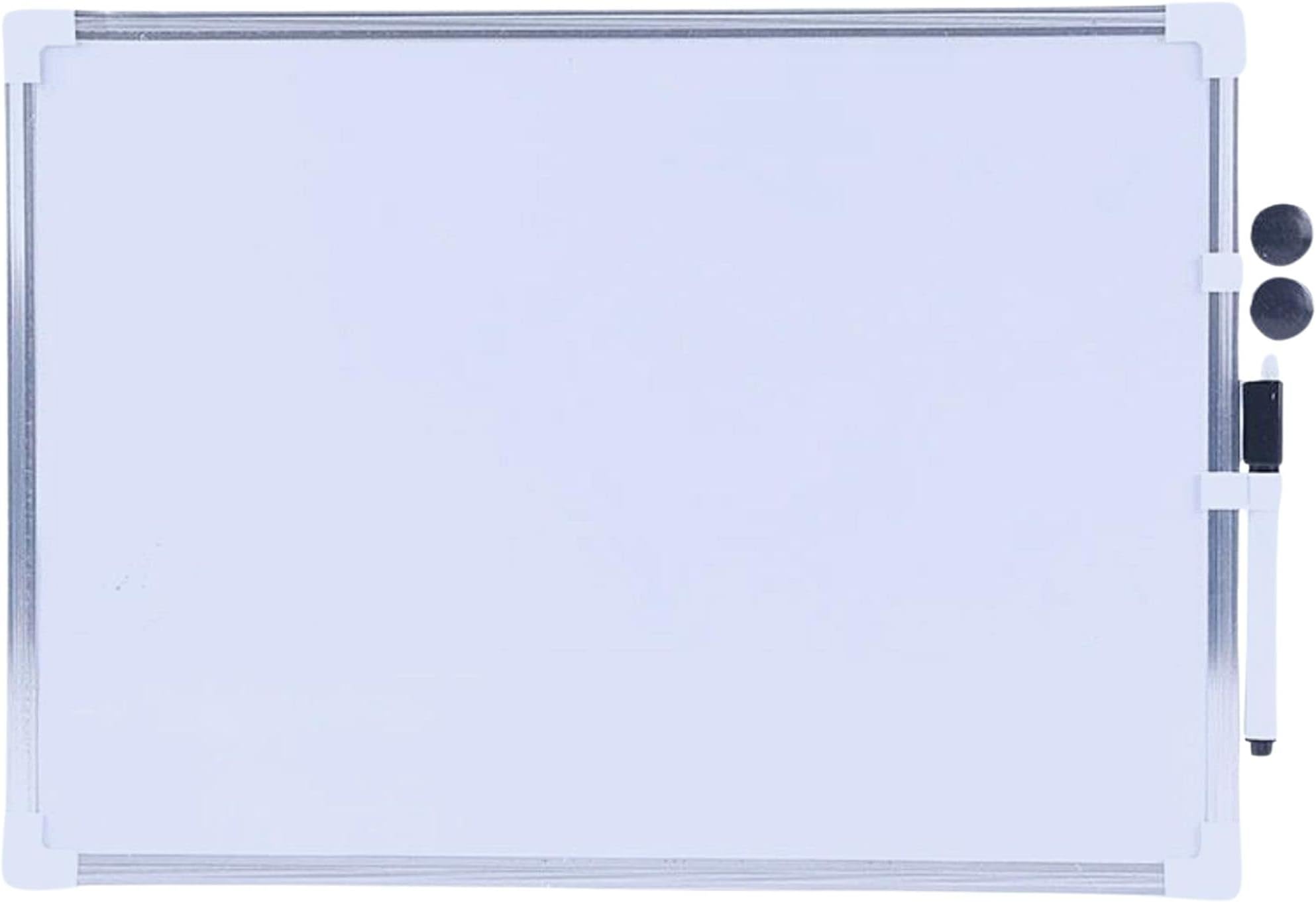Maff Whiteboard Double Sided Magnetic White Board Set with Marker Pen For Charts, Checklists, Daily Planner, Grocery Lists, Selling Products, Meals Planner & Drawing Small White Board 30 x 20