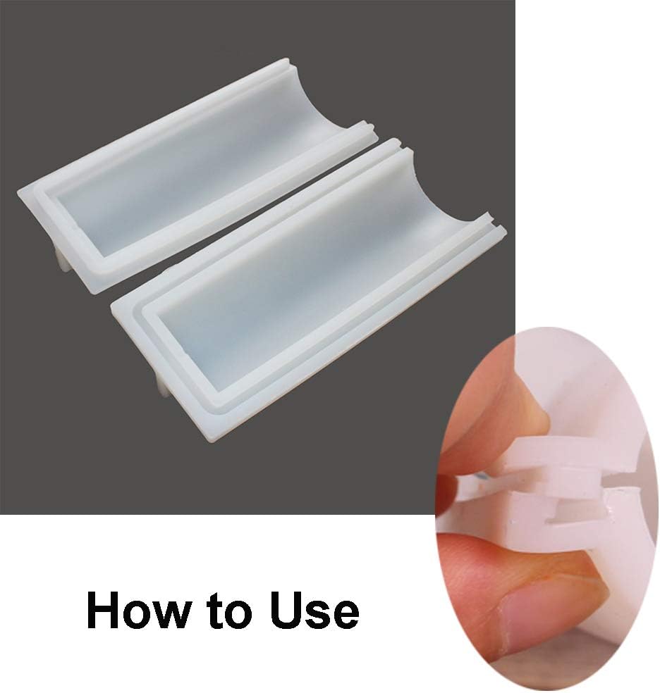 EchoDone Round Tube Soap Mold Column Silicone Embed Soap Making Supplies Tool 1000ML