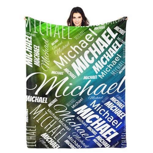 LZXSXZ Custom Blanket - Personalized Blanket Name Text - Custom Fleece Blanket for Adults Boys Girls - Customised Blanket for Family, Friends, Lovers Kids Birthday Valentines Day Gift