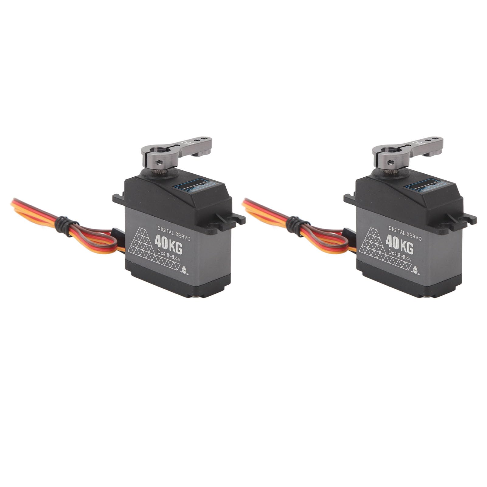 Servo Digital RC, 2 juegos de 40 kg de Servo Coreless con brazo de metal de 25 T establecido alta torsión para 1/12 1/10 1/8 Coche RC Robot