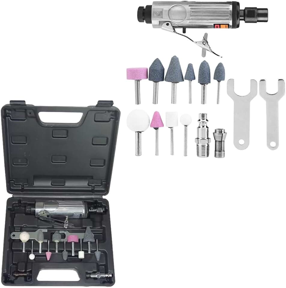 Kit Micro Retífica Pneumática Polimento 1/4 com 16 Peças - Starfer