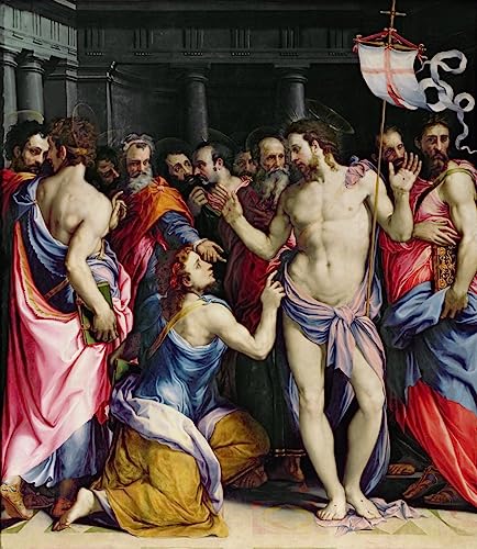 Mural histórico de St Mary Magdalene por Brewer, decoración clásica para un salón elegante