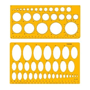 WJI 2 Stücke Kreisschablone Zeichenschablonen Set