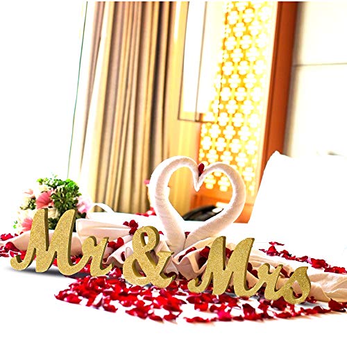 Mr & Mrs Letters Legno Decorazione, Grandi