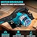 6 Zoll Akku Handkreissäge Kompatibel mit Makita 18V akku, 5800RPM Bürstenlose Kreissäge mit 3 Sägeblättern(125/140/150mm), Einstellbarer Schnittwinkel 0-45°, Handkreissäge für Holz, Metall (ohne Akku)