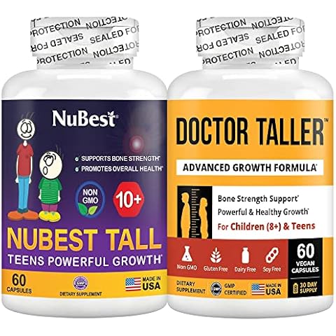 NuBest Bundle of Height Growth - Doctor Taller for Children (+8) and Teens Tall 10+ for Children (10+) - This Bundle for People Who Drink Milk Daily - Support Height Growth & Overall Health Cover