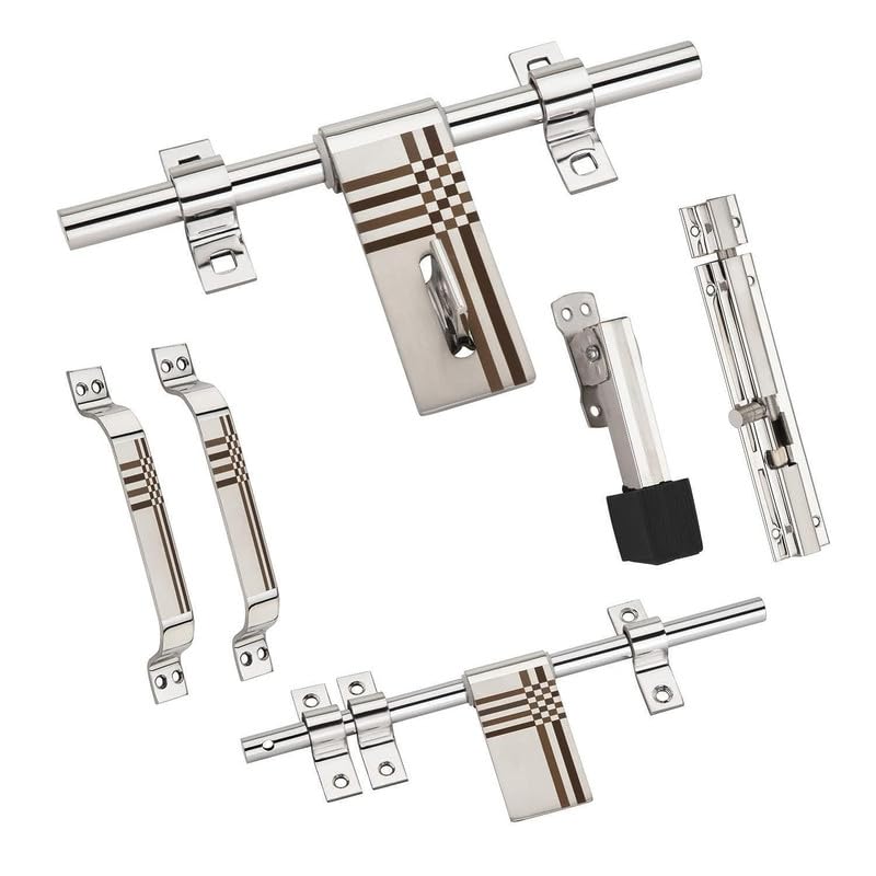 NSC SS 304 Heavy Double Door Fitting Accessories Full Set/Kit [1