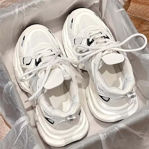TERBOFIN Women's Mesh Breathable Running Tennis Shoes Platform Fashion Casual Sneakers Daddy Shoes Non Slip Gym Workout Walking Shoes for Girls4