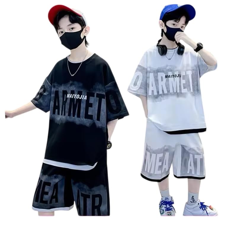 Boys Youth Two Piece Set, ARMET oversized graphic print with matching shorts