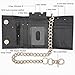 Chain Wallets for men Biker Chains Top-Grain Cow Leather Trifold Wallet With Chain RFID-Safe Snake Texture, Durable Wallet Leather Wallets Design In USA (J110-WC, Black)
