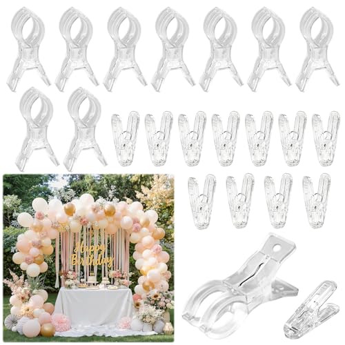 Pince pour arche de ballons : Lot de 22 clips pour fixer facilement vos toiles de fond