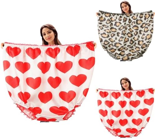 Valentine'S Day Granny Panties For Women Plus Size Funny Novelty Giant Underwear Oversized Festival Gift For Adults Prank