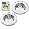 2PCS Kitchen Sink Strainer – Stainless Steel, Large Wide Rim 4.5″ Diameter