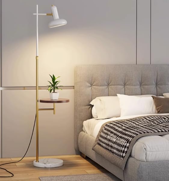 WouND Lámparas de pie moderna para sala de estar y dormitorio con bandeja integrada 6