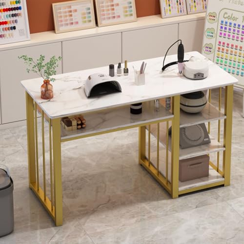 PP-Wic(小さな店) モダンなネイルアートテーブル、女性用のプロのマニキュアテーブル、マニキュアテーブルネイルデスク、引き出し付きネイルアートテーブル、ビューティーサロンネイルアートサプライ装飾ワークステーション,Without cabinet