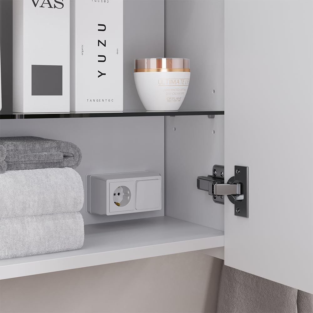 Vicco Meubles Bain Alina, Blanc 80 cm