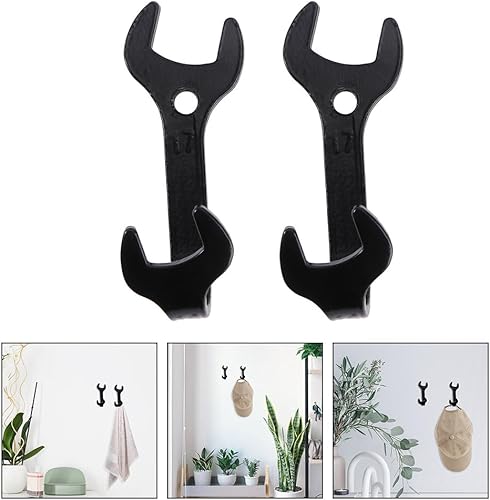 Miniatura 4 de Operitacx Juego de ganchos de pared de llave única, material de hierro multifuncional para el hogar, dormitorio, cocina