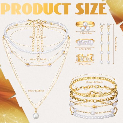 Image of Ecally Bohemian Western Jewelry Turquoise Set Women Country Pendant Long Choker Layered Bracelets Earrings Ring for Women