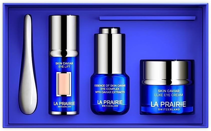 eye serum vs eye cream: La Prairie Skin Caviar Eye Wonder set shown in product image
