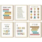 97 DECOR Kids Affirmation Wall Decor - Positive Affirmations for Kids Decor, Affirmation Art Prints Nursery Pictures, Colorful Inspirational Quotes Posters for Classroom Playroom Decor (8x10 UNFRAMED)