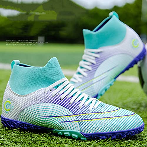 Sapatos de Futebol de Salão Masculino,Unissex Ar Livre Interior Leve TF Chuteiras de Futebol Juvenil