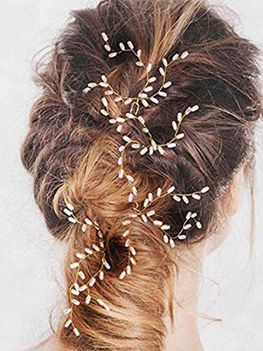 Yean Wedding Hair Pins Gold for Bridal and Bridesmaids, Flower Girls (Set of 3)
