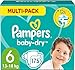 Pampers Nappies Size 6 (13-18 kg), Baby-Dry, 175 Baby Nappies, Giga Pack 1 Month, Up to 12 Hours Dry and With Double Leak Proof Barrier