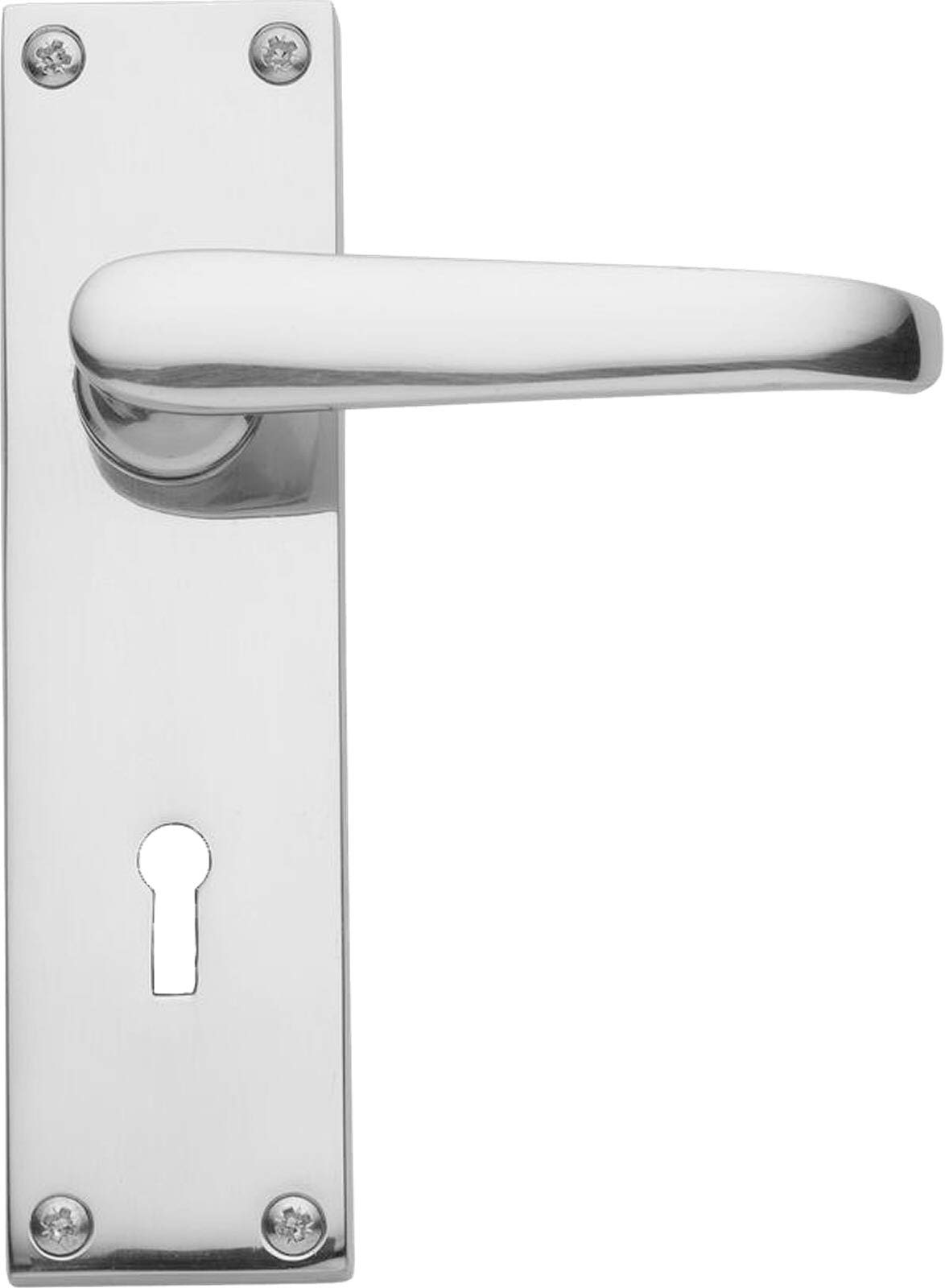 Architectural Hardware Howdens Bertelli Victorian Sash Lock Door Handles Polished Chrome