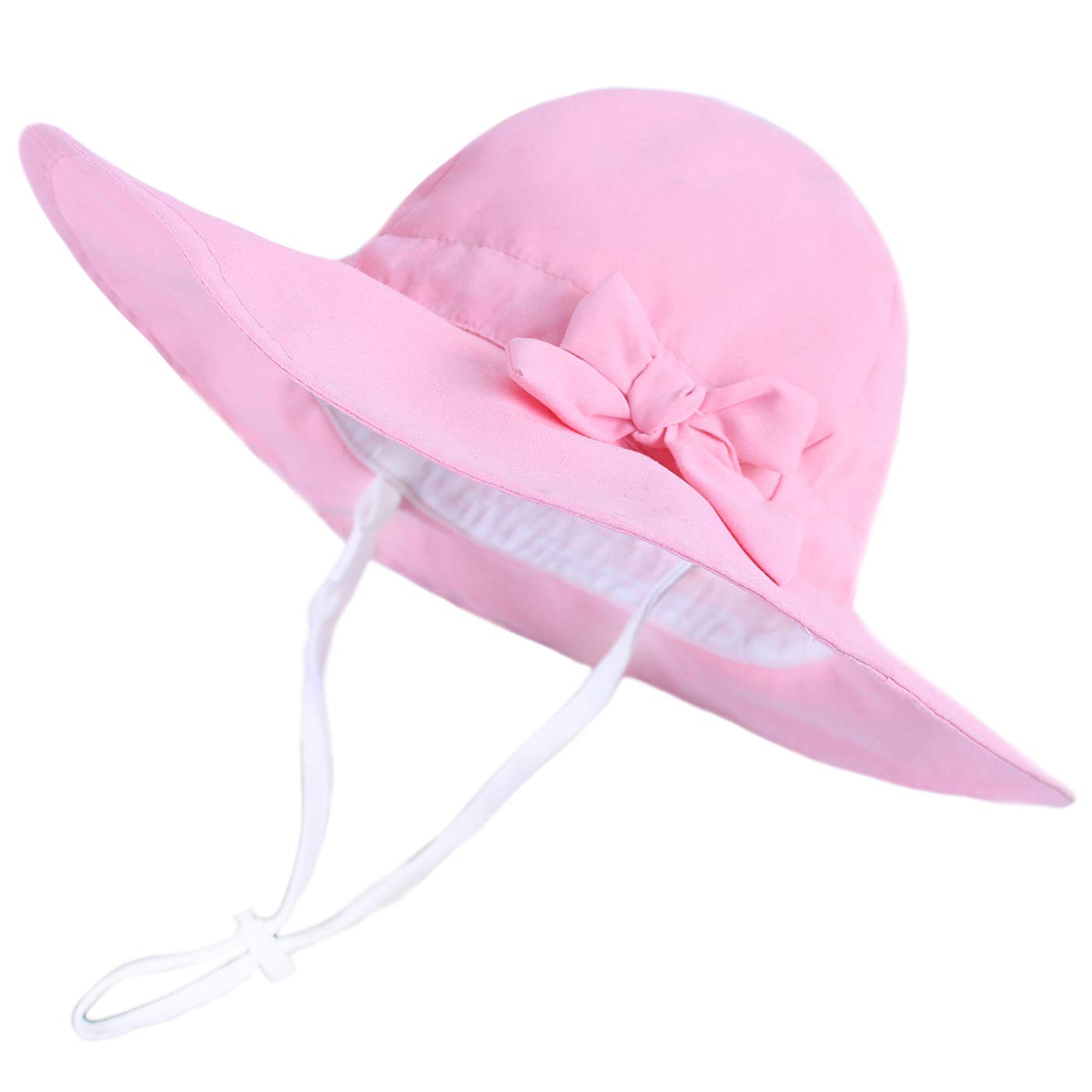 Happy Cherry Bebé Sombrero con ala Verano para Niños Niñas Infantil Gorra de Pescador Correa Ajustable Estampado Lindo Bucket Hat Protección Solar para Playa Vacaciones - 0-6 Años