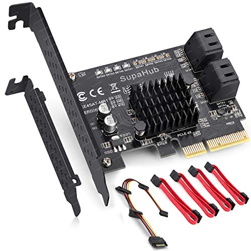 SupaHub 4 Ports SATA III PCIe 2.0 x4 Raid Controller Card Marvell 88SE9230