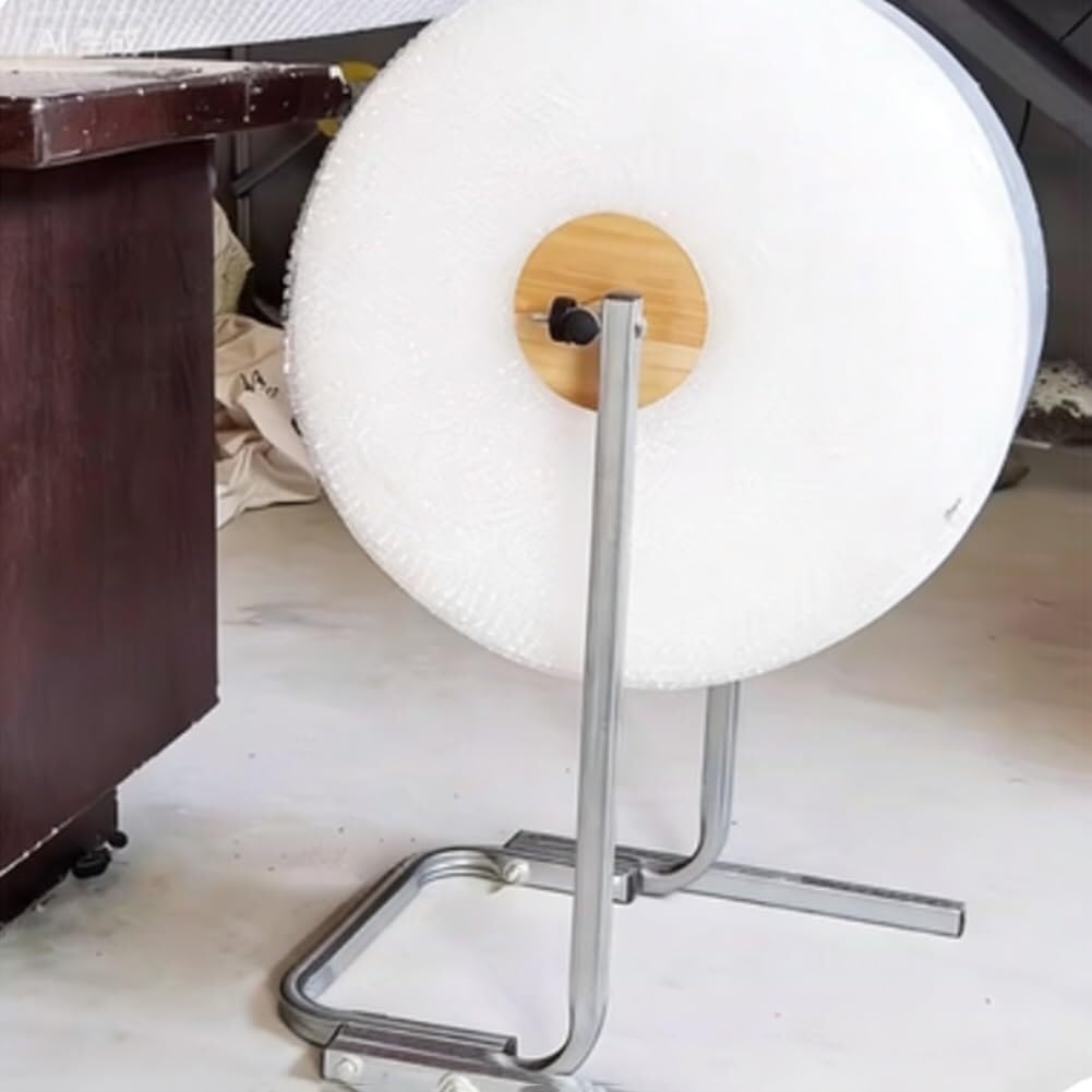 Luftpolsterfolien Abroller Mit Montagematerial, Spender Für Luftpolsterschlauch Rollen, Verpackungsstation Für Paketversand Und Logistik(Silver/65,30 cm)