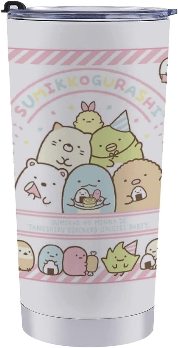すみっこぐらし マグカップ コーヒーカップ コンビニカップ 保冷 保温 タンブラー ステンレス製 アニメキャラクター 人気 蓋付き 持ち運び 直接ドリップ プレゼント用 車用 キャラクター グッズ かわいい 600ml ギフト 日本全国送料無料